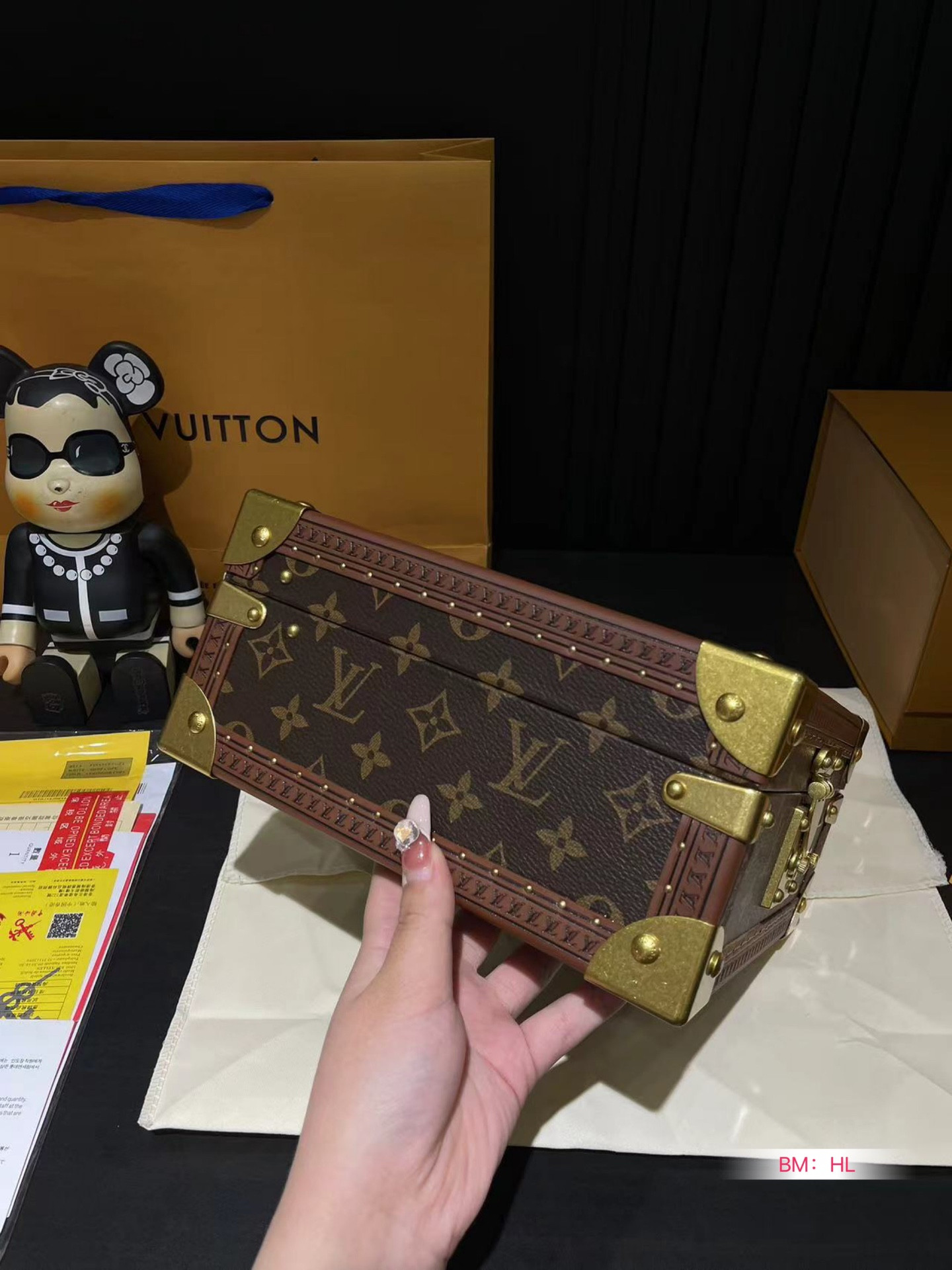 LV M13513 Jewelry Box blackish white 9.4 x 4.9 x 9.4 inches