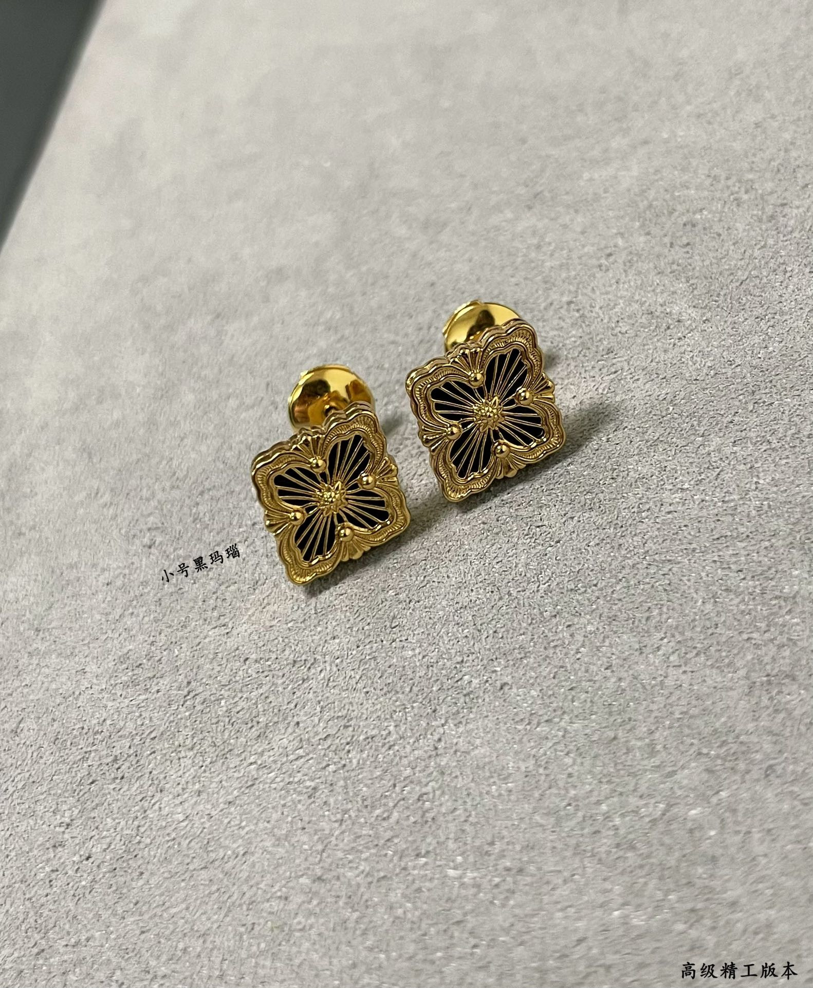 Buccellati Small Black Onyx Opéra Series Stud Earrings