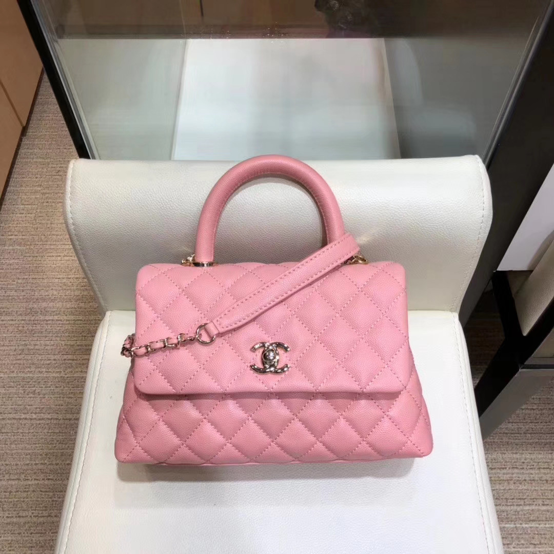 Ch*el coco handle bag