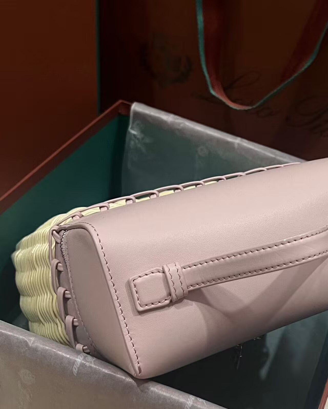 L**o p*ana extra pocket l19 wicker bag 17.5x21x10cm