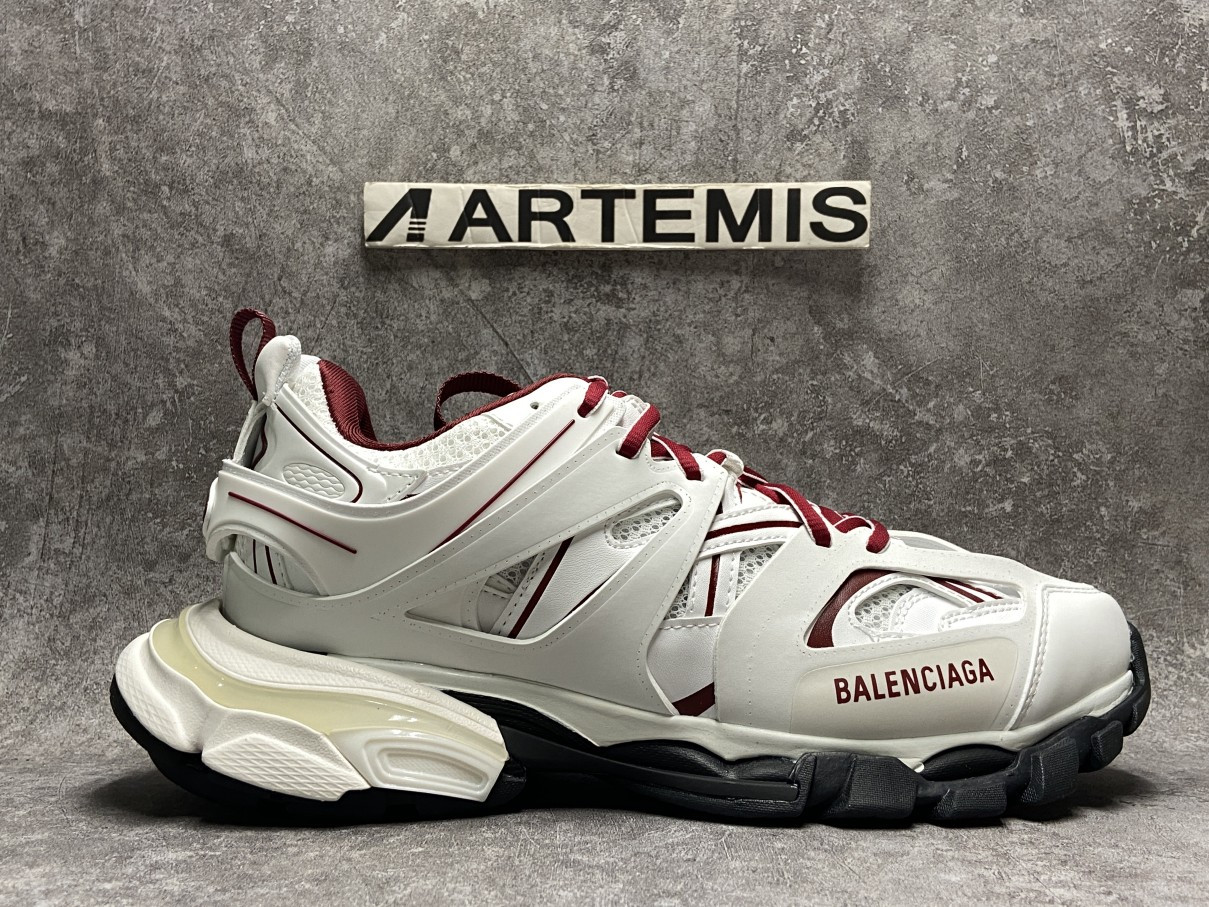 Balenciga Track White Burgundy