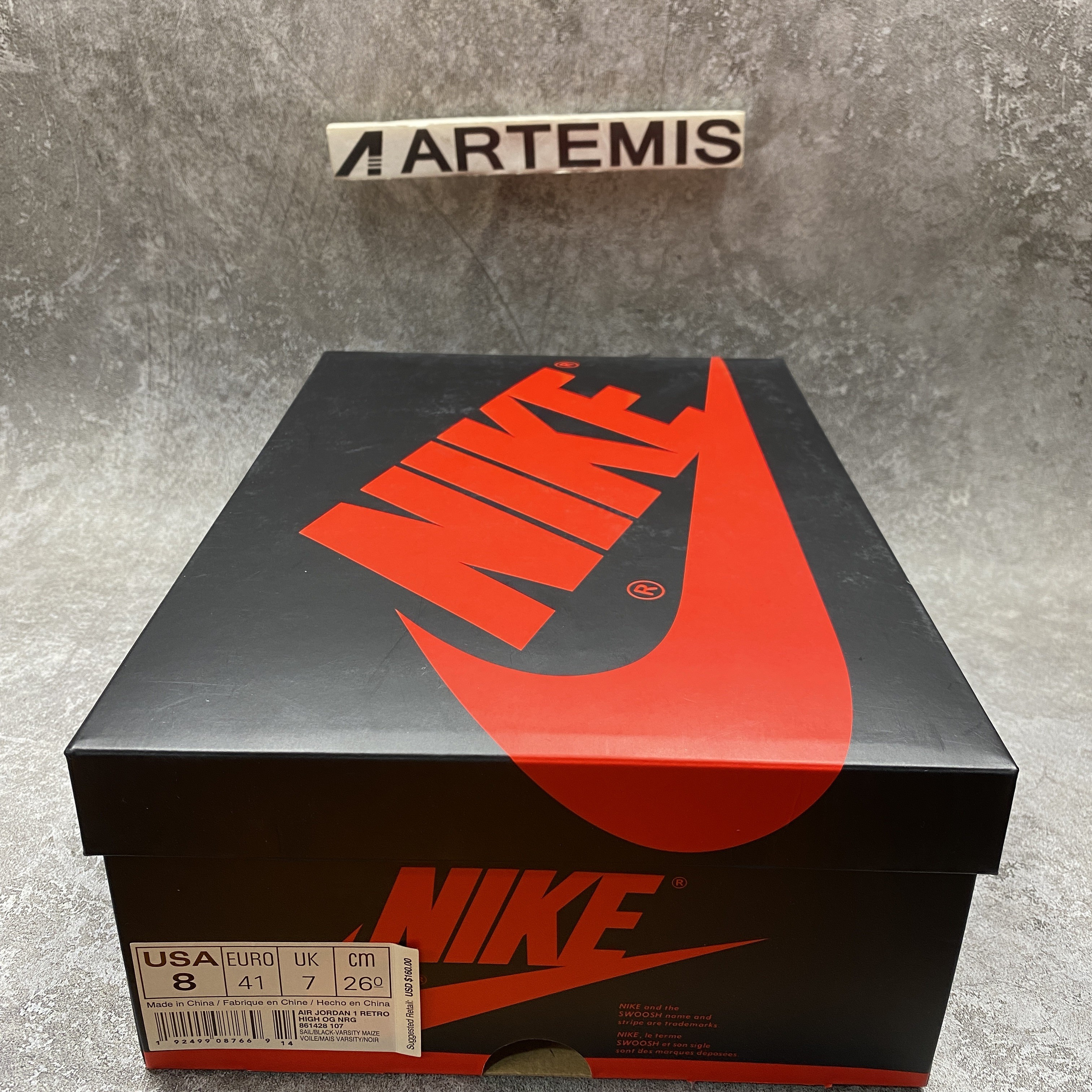 Air Jordan 1 Retro High "Not for Resale" Varsity Maize