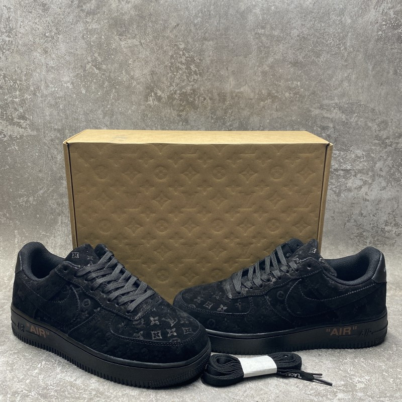 1V x Air Force 1 Low By Virgil Abloh Black