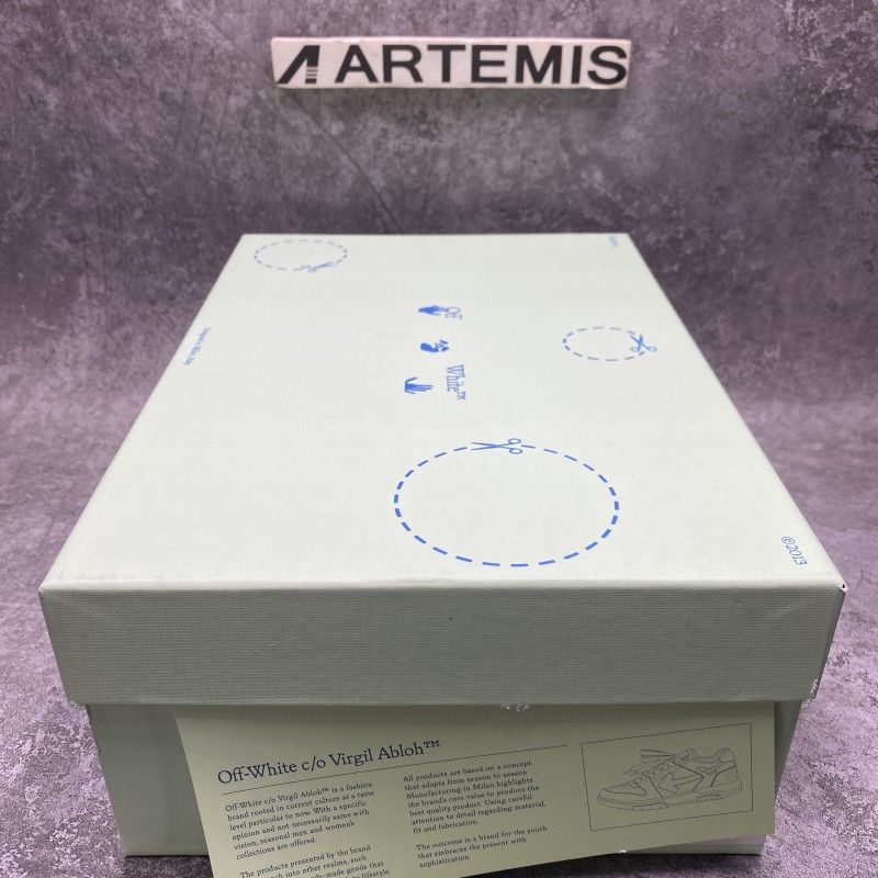 OFF-WHITE Out Of Office OOO 30 MM Low Tops Black White Blue