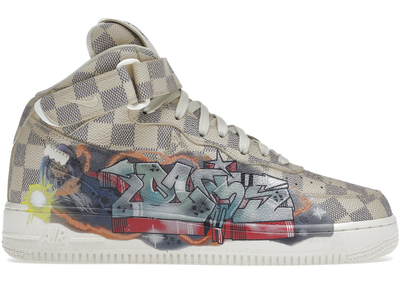 1V x Nike Air Force 1 Mid By Virgil Abloh Graffiti