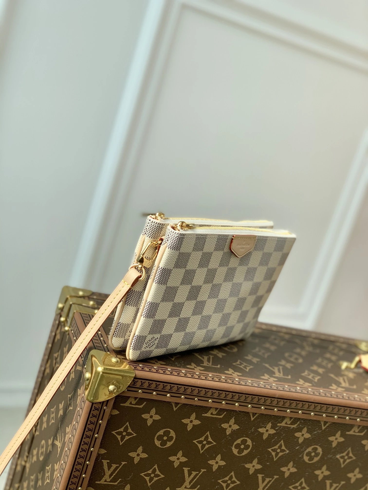 LV DOUBLE ZIP POCHETTE N60460