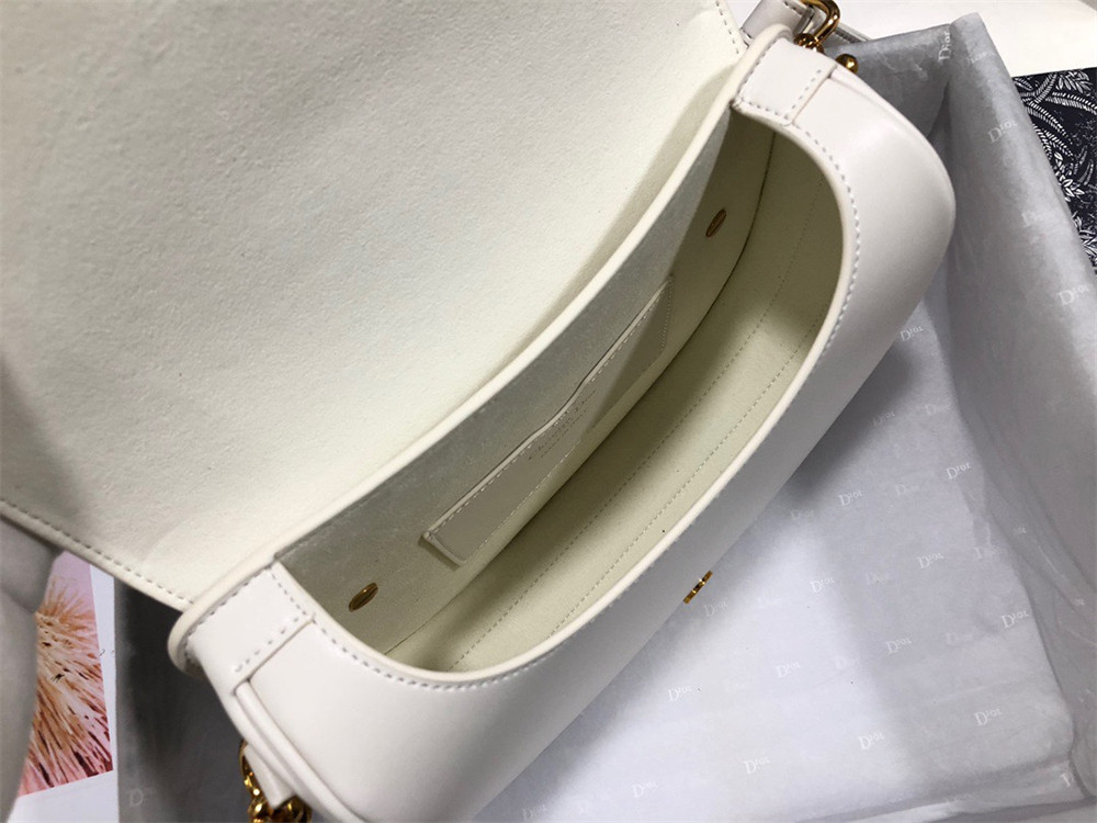 medium D*or bobby bag latte box calfskin