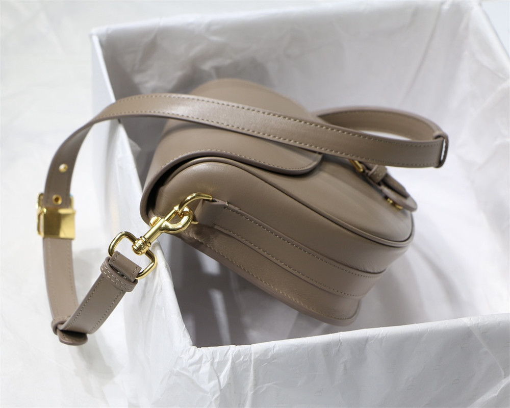 medium D*or bobby bag brown box calfskin