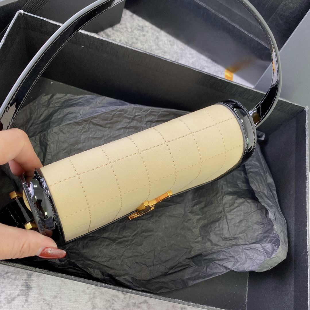 y*l solferino small satchel in box Sa**t Lau*nt 7.4 x 5.1 x 1.9 inches