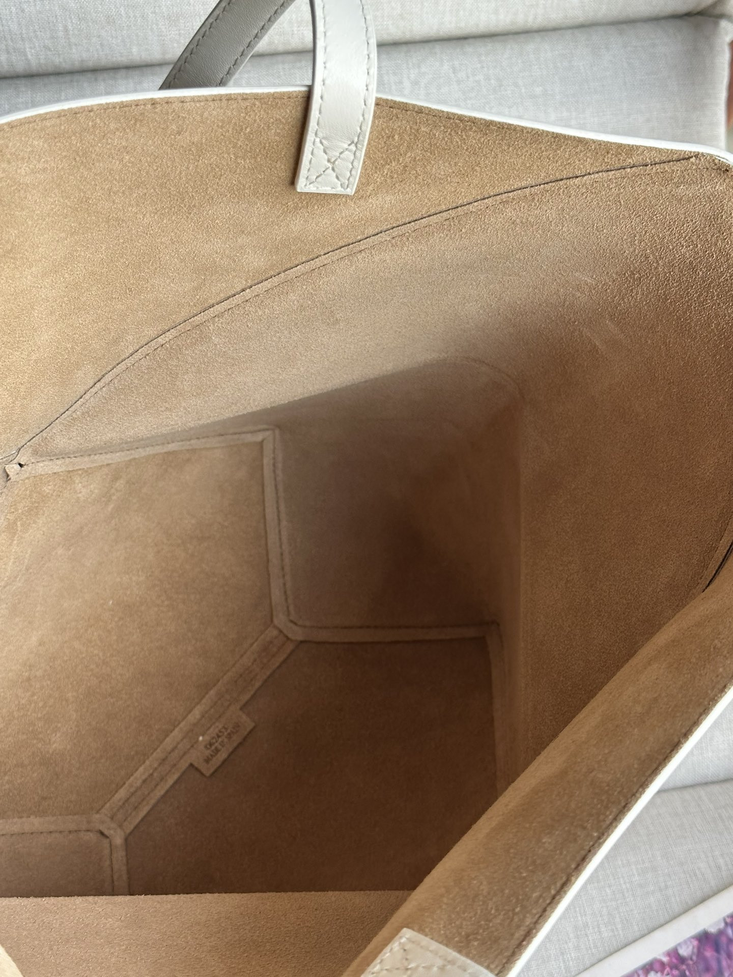 L0ew* medium puzzle fold tote in shiny calfskin 25.5x14.5x31.5cm