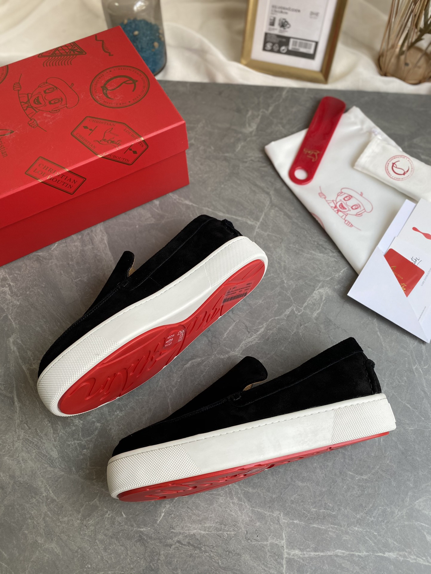 ua Ch**an louboutin thick-soled loafers