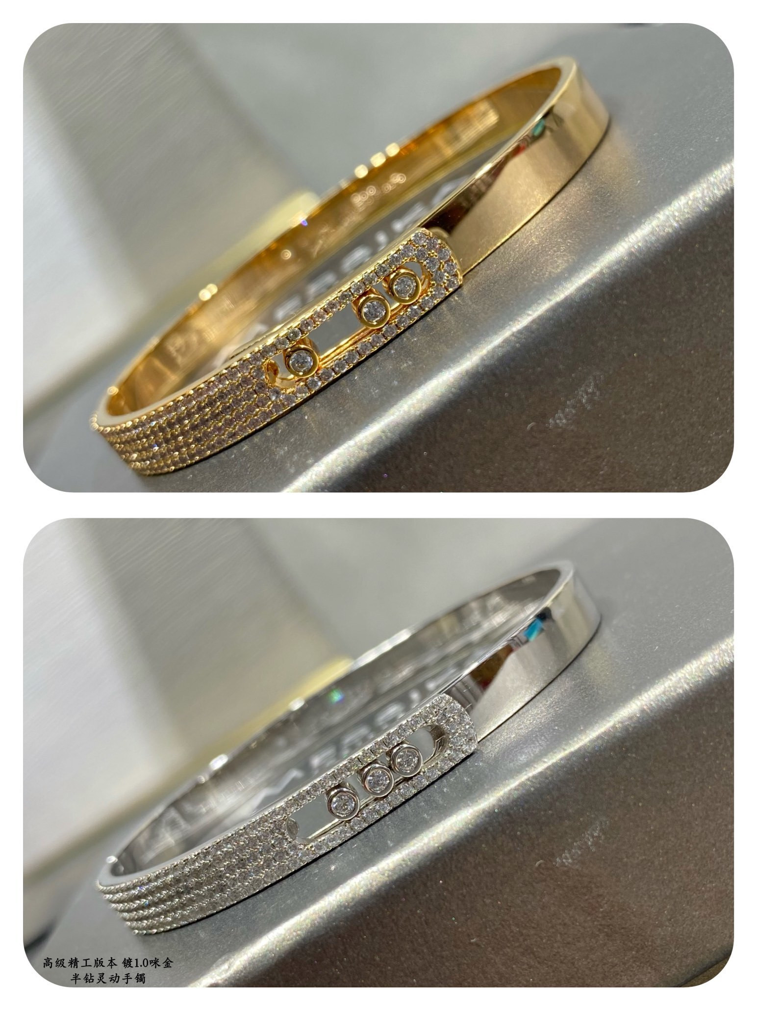 Mes1kaa half-set d1am0nd bracelet