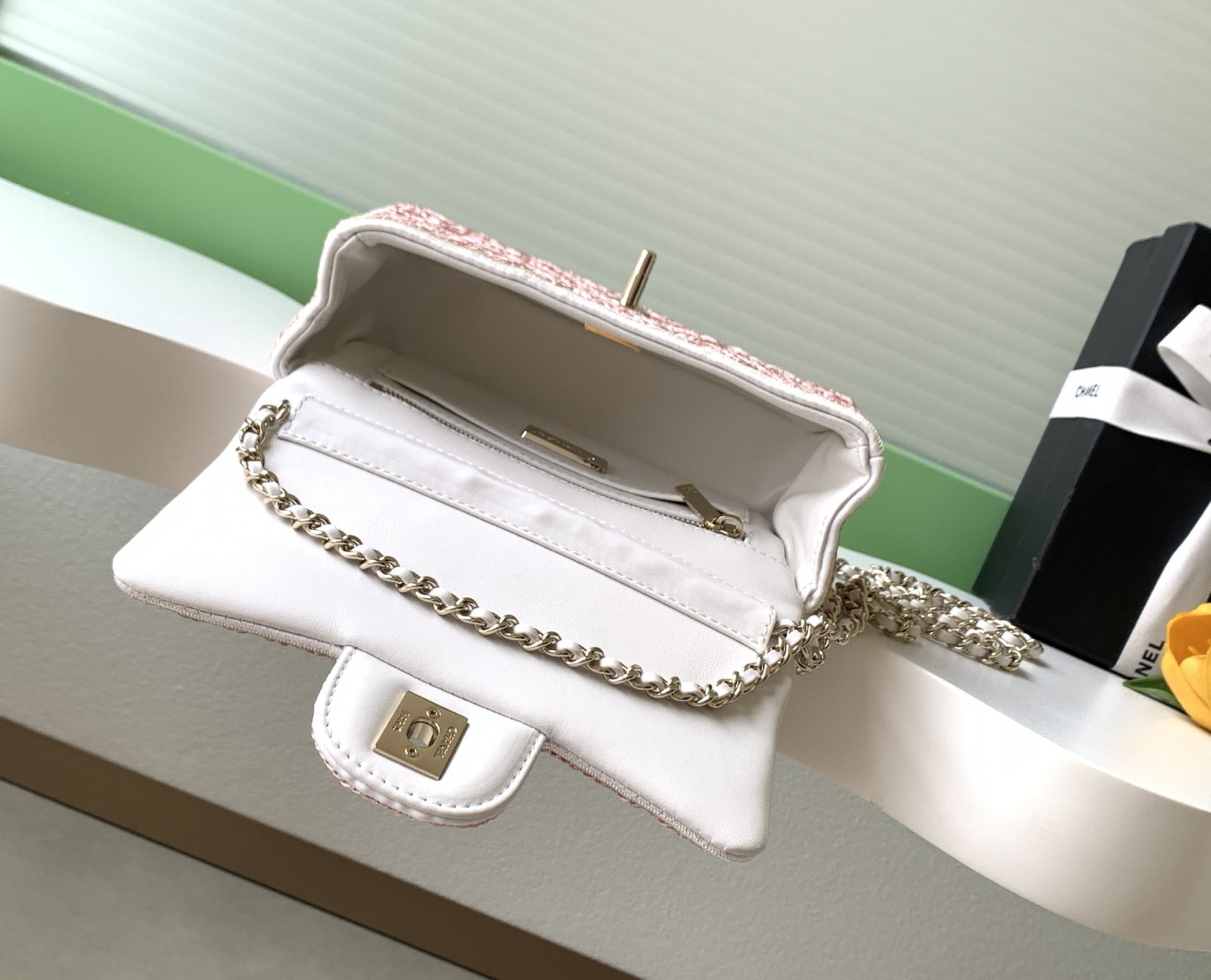 Ch**el flap bag as4561 14x21x8cm