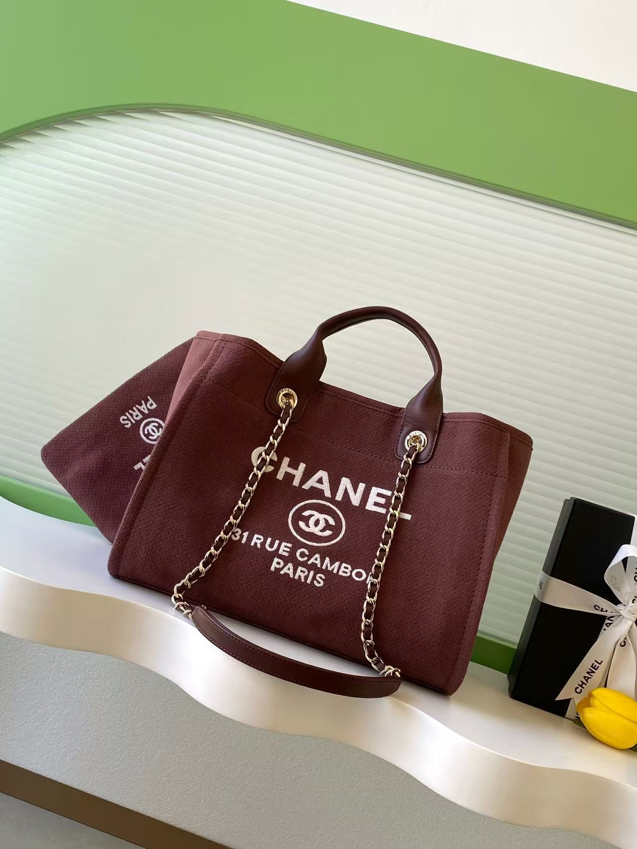 Ch**el deauville tote shopping bag 33x22x13cm