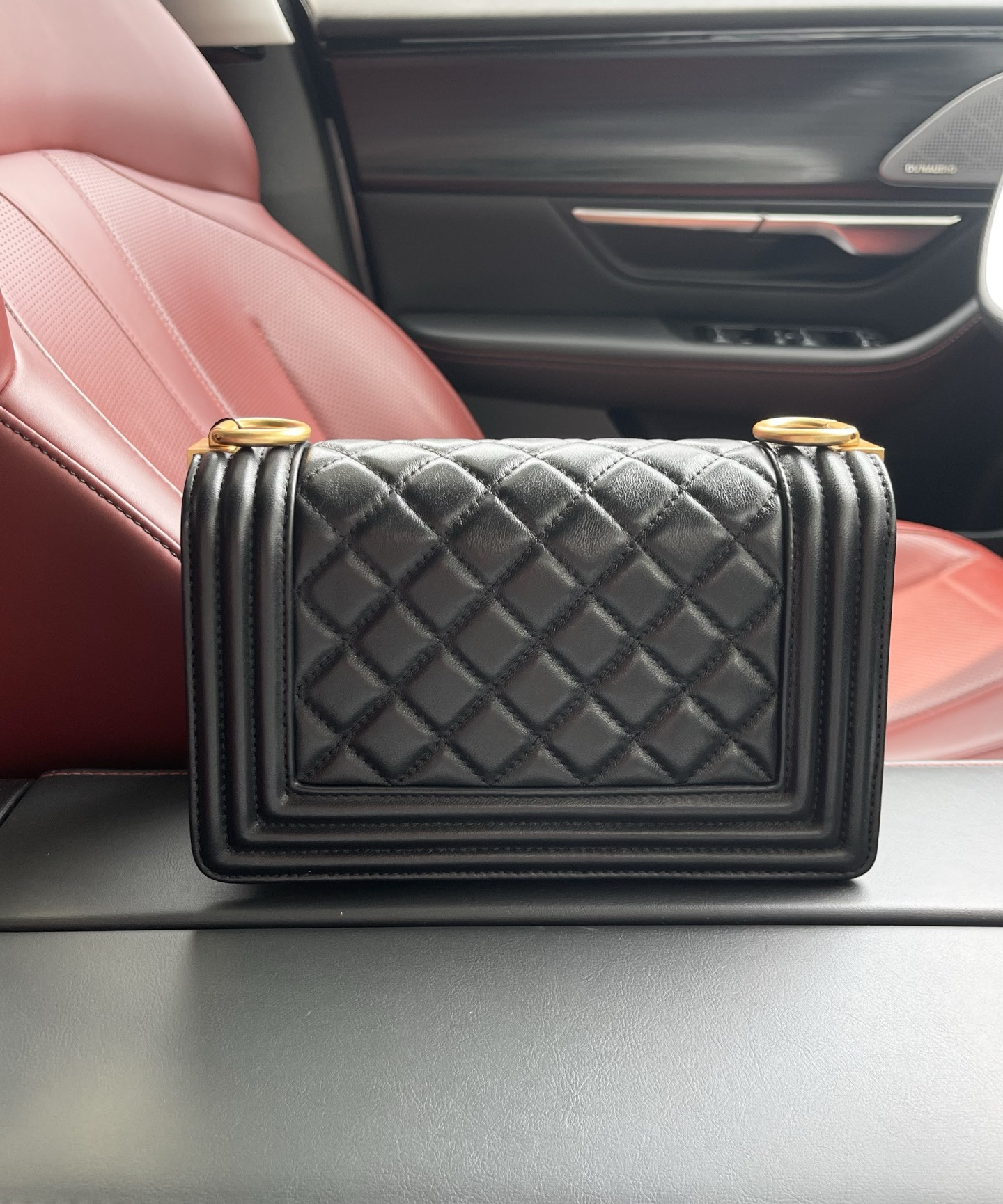 Ch**el small boy handbag a67085 12x20.5x8.5cm