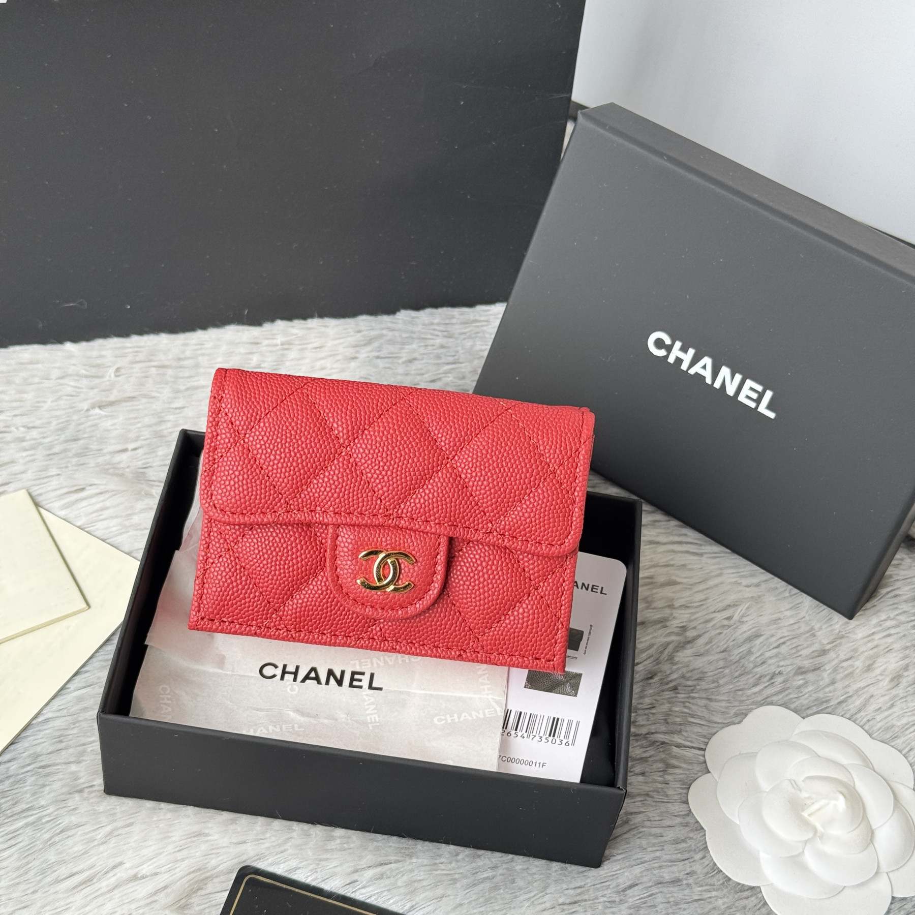 Ch**el card holder 10.5x7.5x3cm