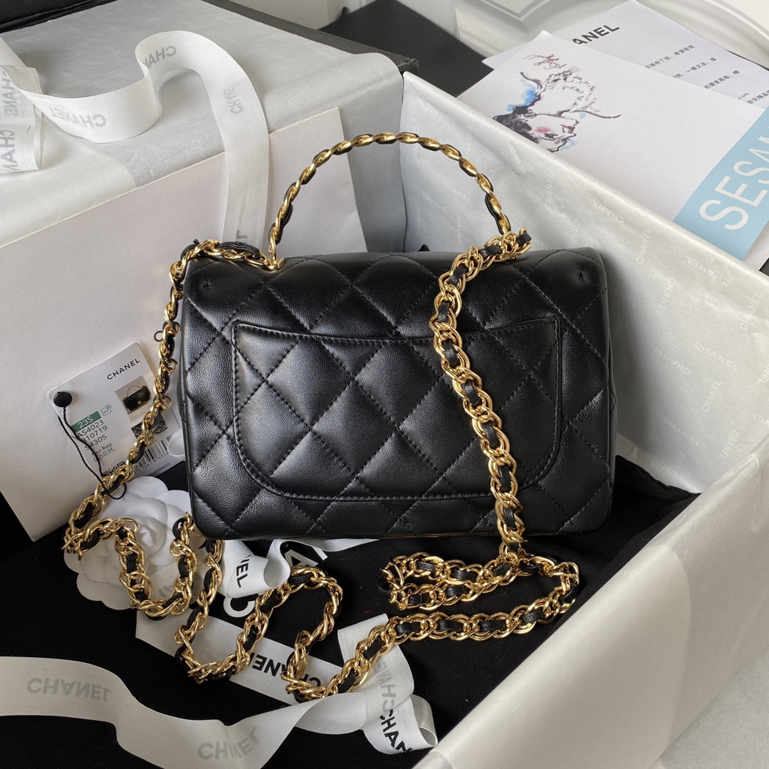 Ch**el flap handbag 13x21x8cm