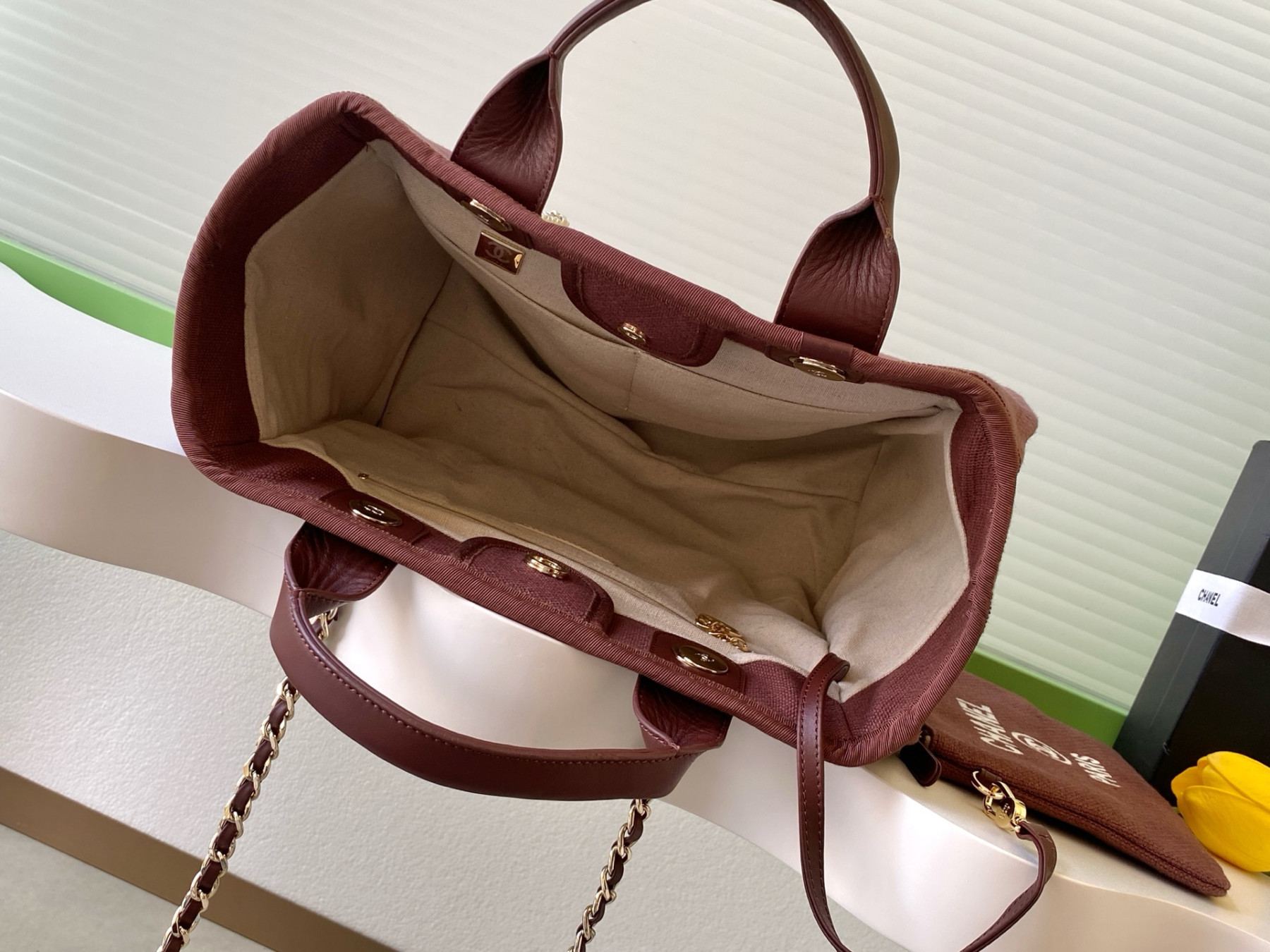 Ch**el deauville tote shopping bag 33x22x13cm