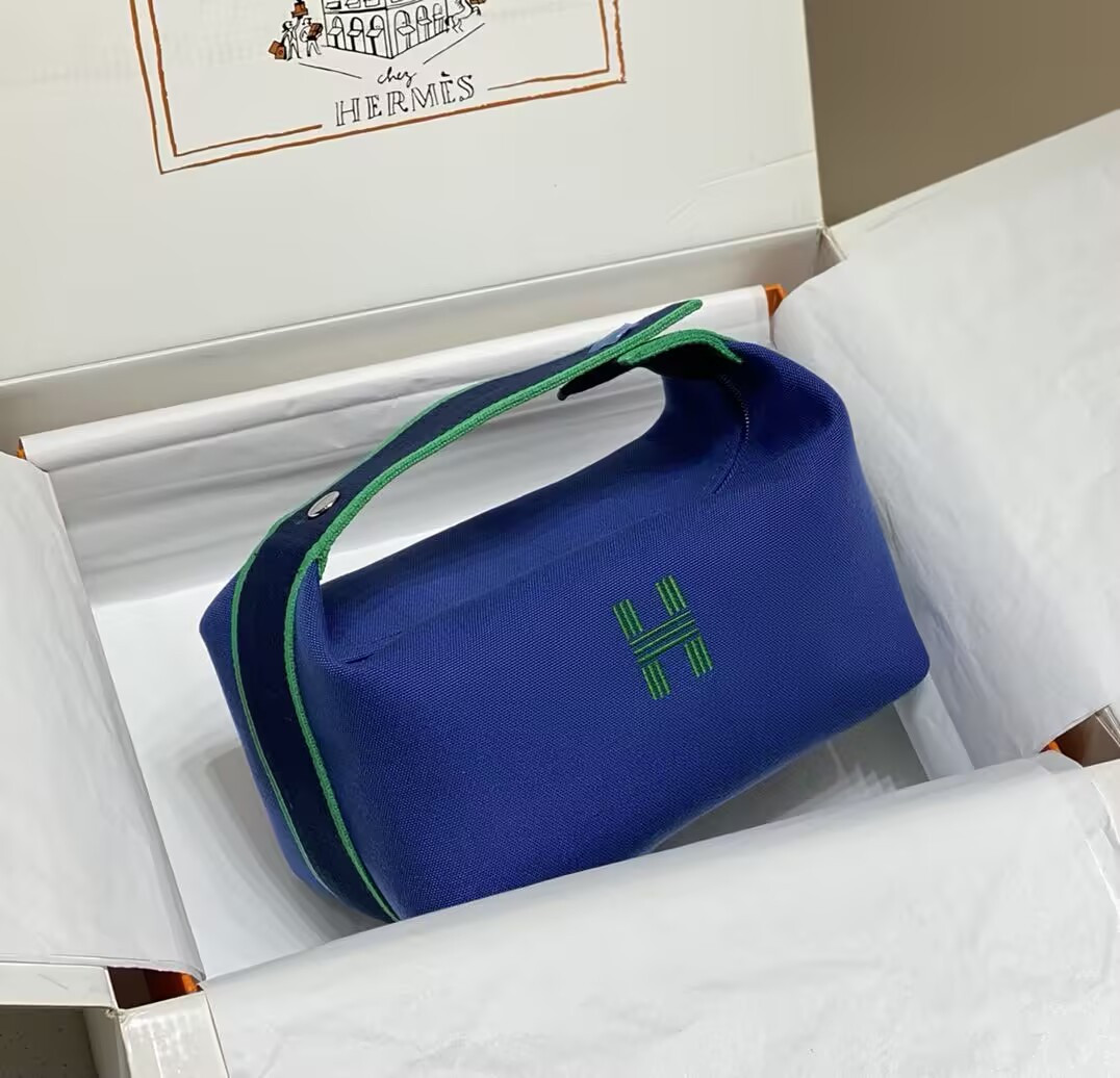 Hermes Canvas Bride-A-Brac Case Toiletry Pouch
