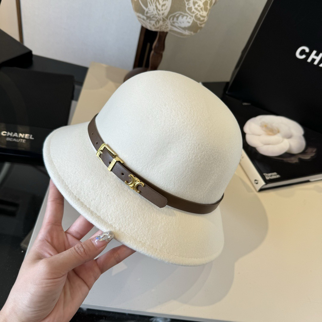 Ce1i*e bucket hat 100% wool 57cm head circumference