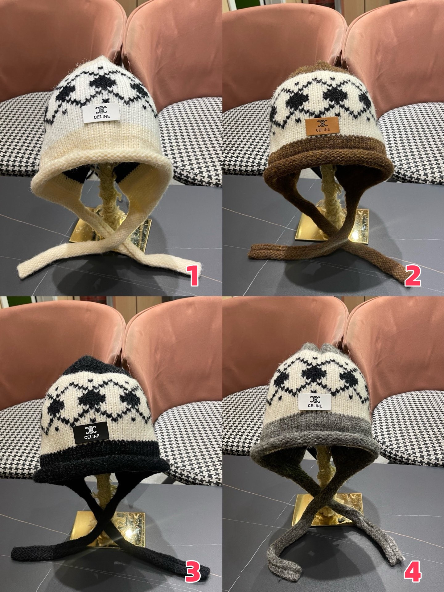 Ce1i*e knit trapper hat