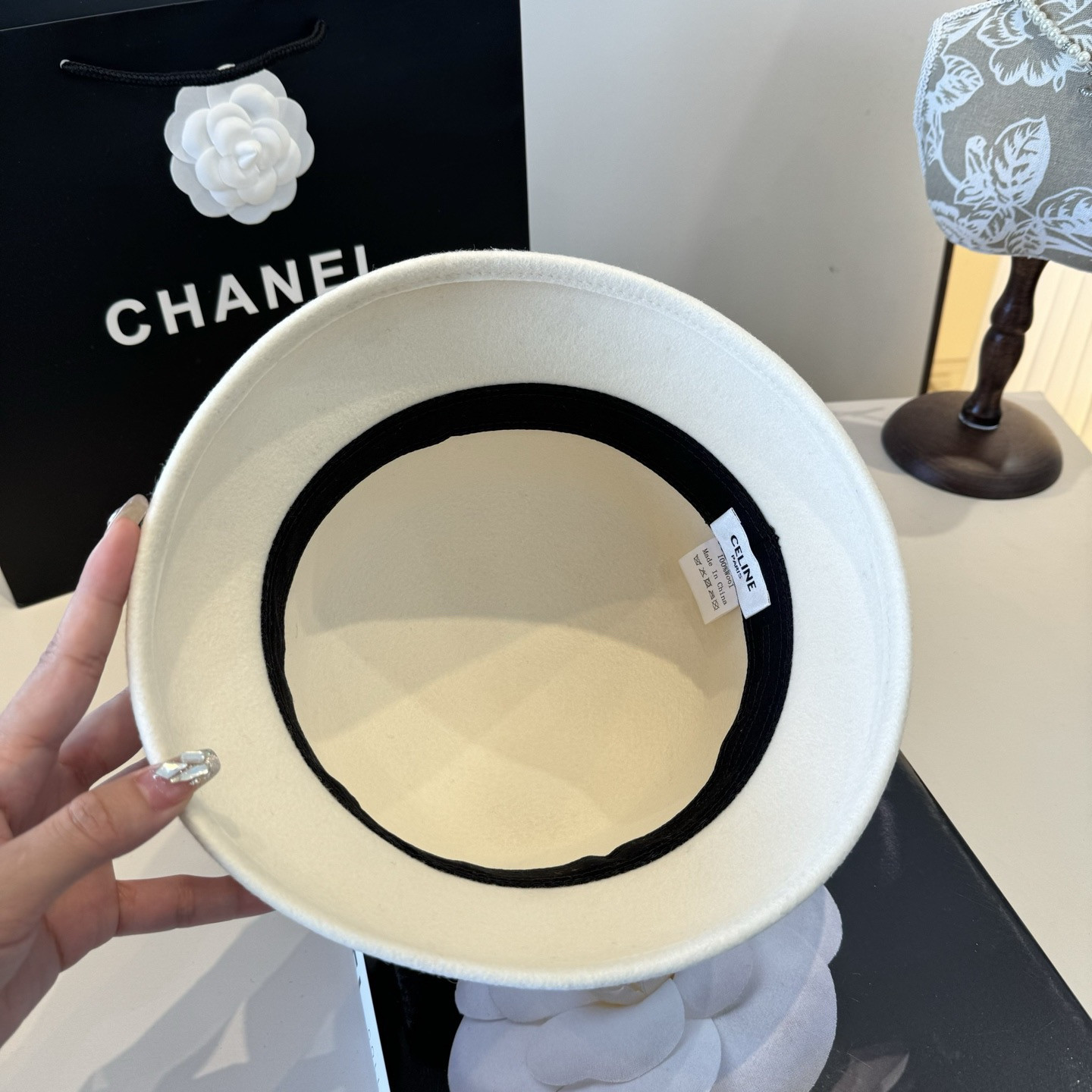 Ce1i*e wool bucket hat 57cm head circumference