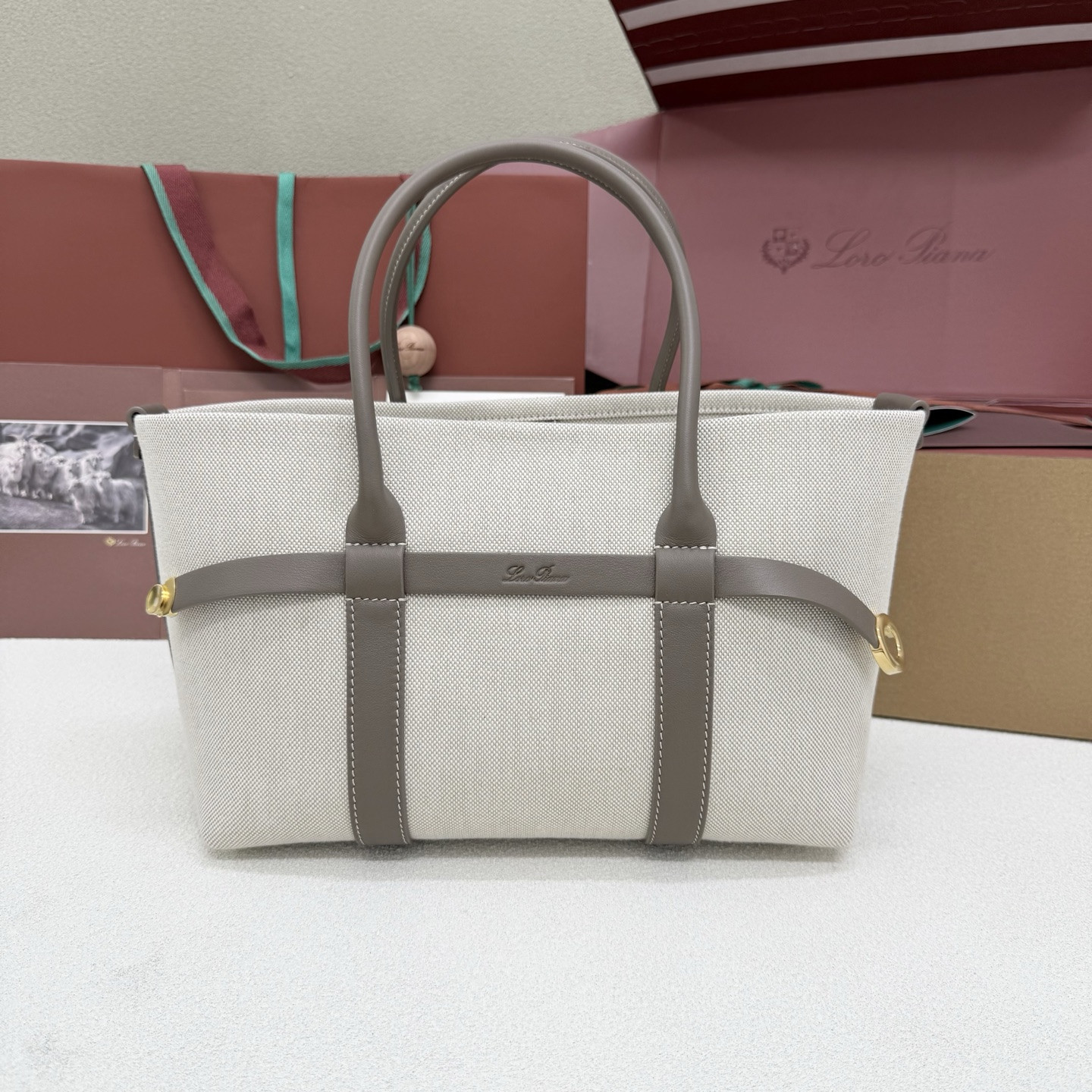 L0r0 P1ana small ghiera shopper 28x19x12cm